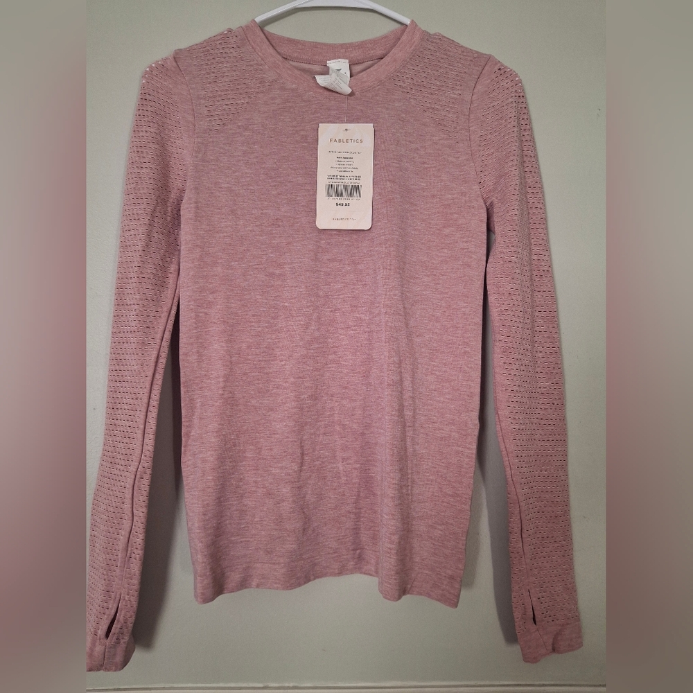 Fabletics Mauve Long Sleeve Top.Size XS